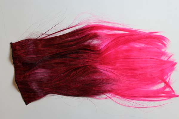 Extension hair - 55 cm - red to light red