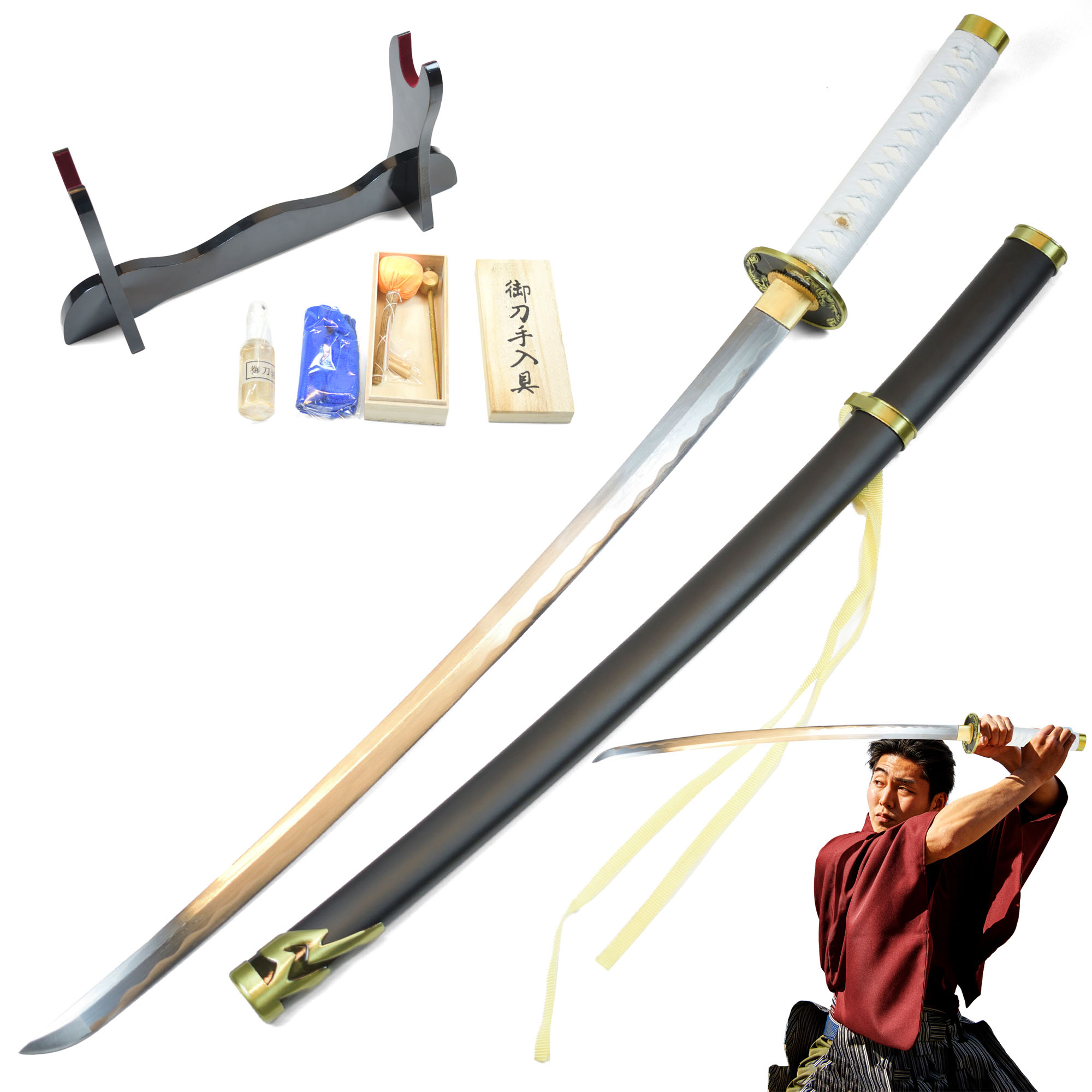 Devil May Cry 3 - Yamato Schwert des Vergil, handgeschmiedet & gefaltet, Set