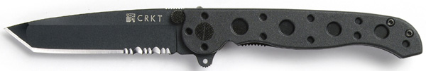 M16 Zytel EDC black half-serrated tanto form