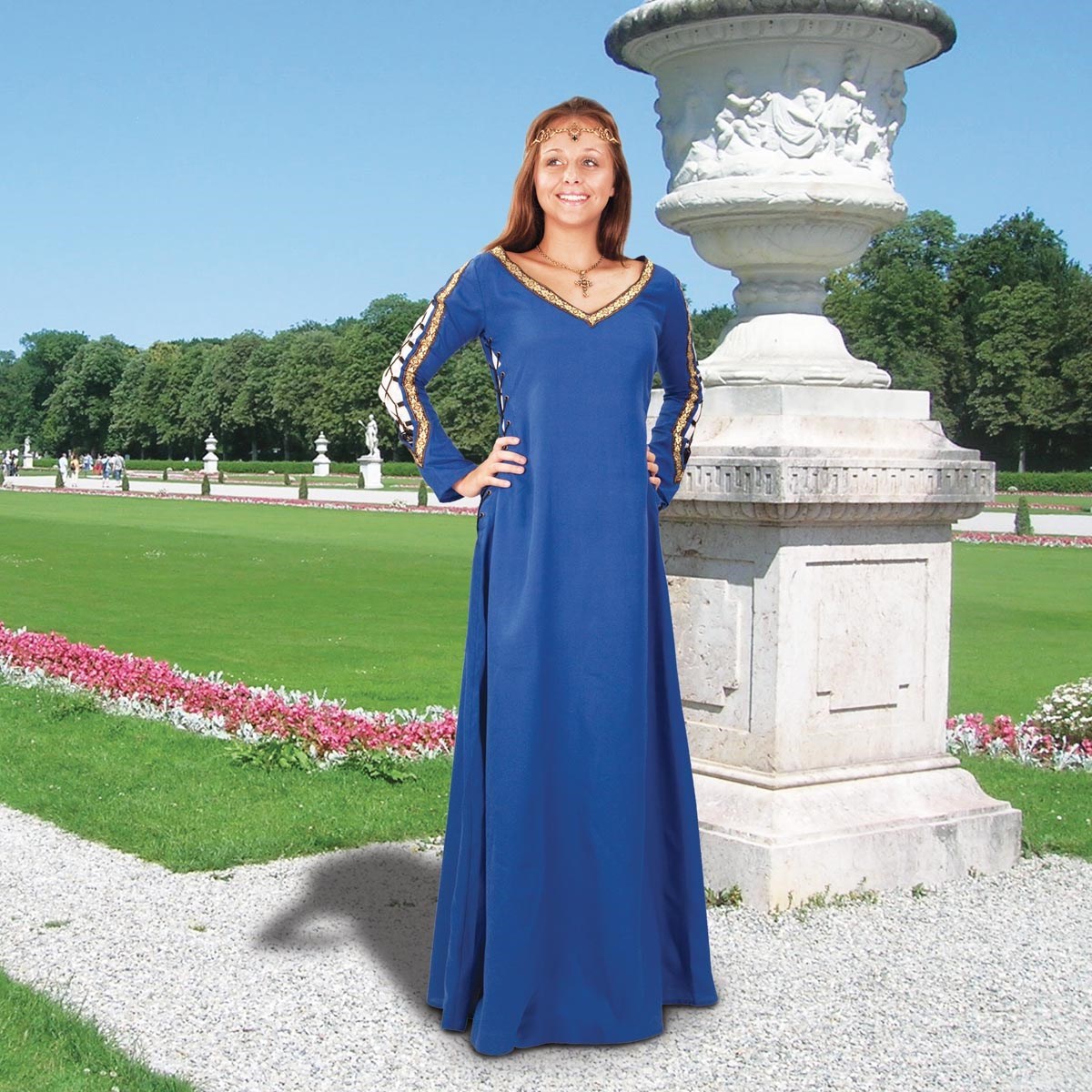 Castleford Gown, Blue, Size M