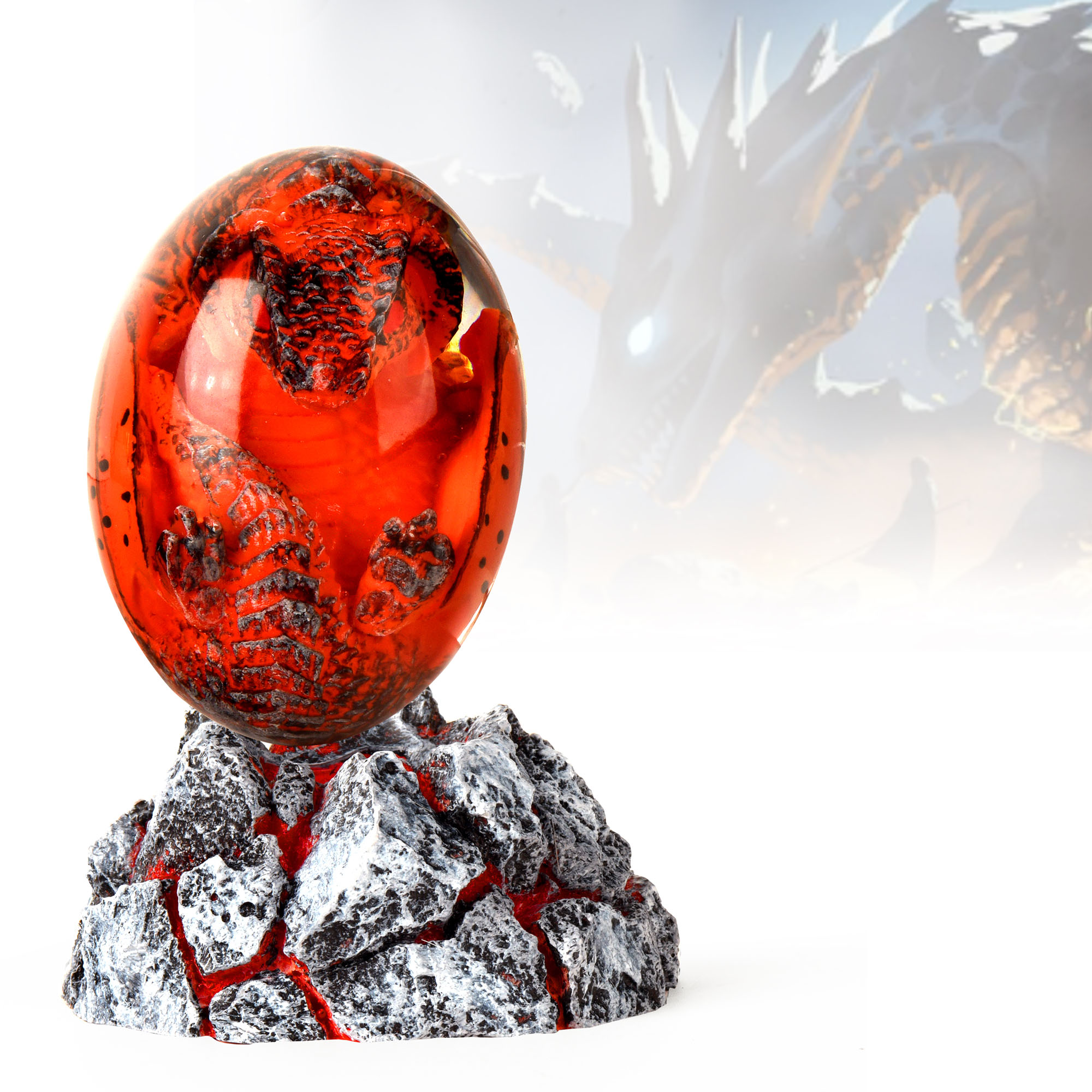 Lava Dragon Egg Lamp, Orange