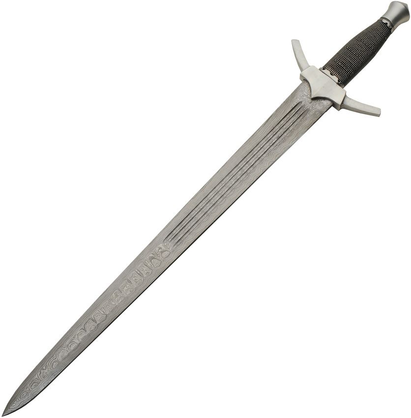 Damascus Short Sword Wire Handle