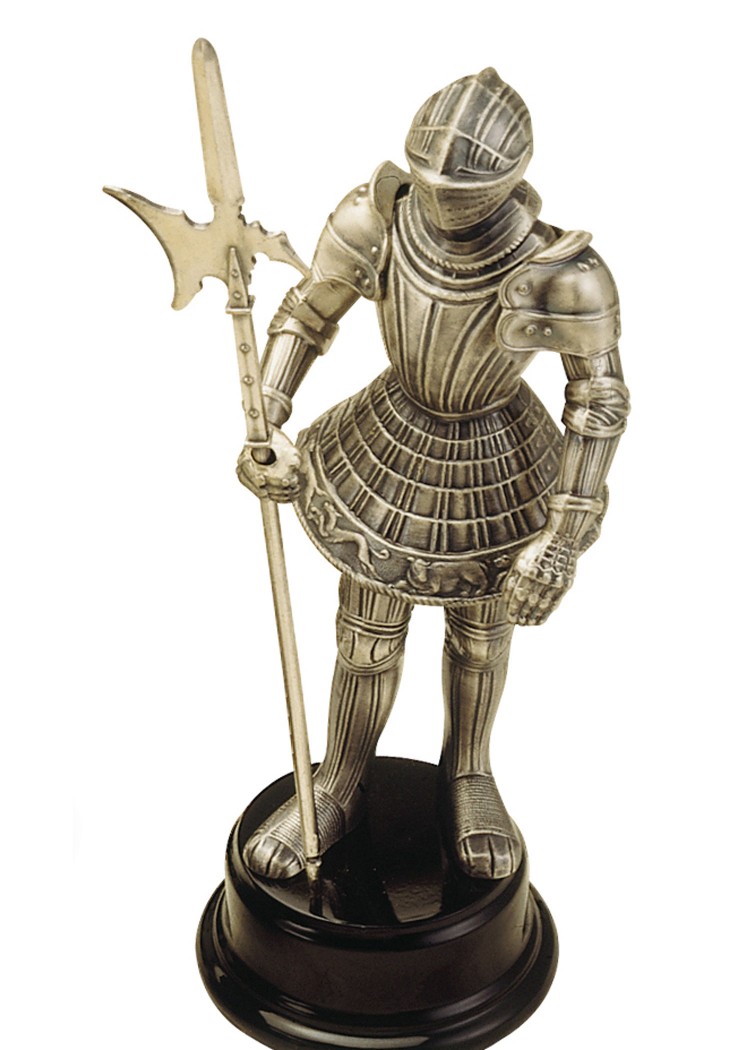 Miniature knight armor with halberd 
