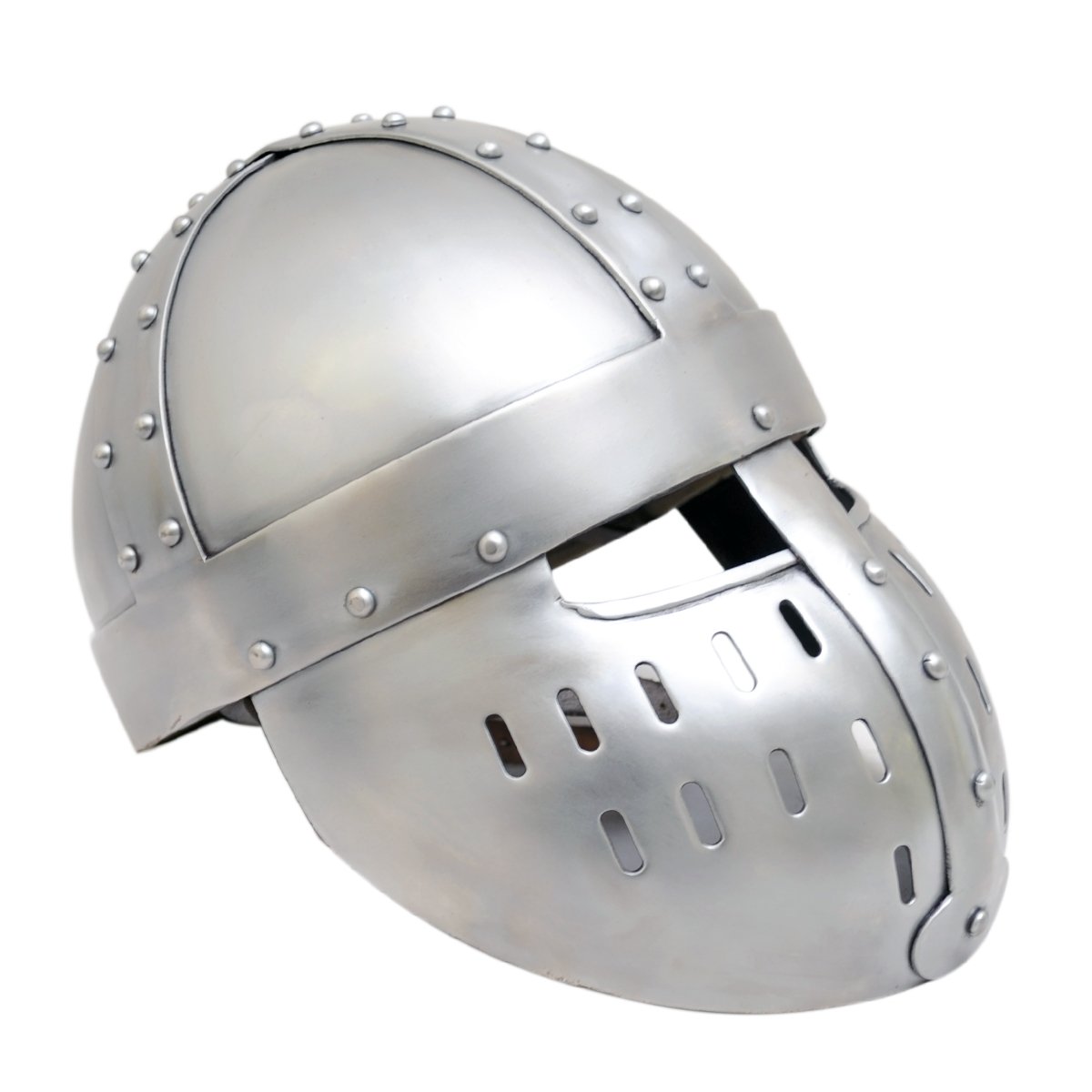 Crusader Face Plate Helmet ( AMENDED )-14 G Steel w/leather liner