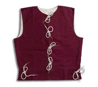 Medieval doublet with nesting - chestnut red, Size XL
