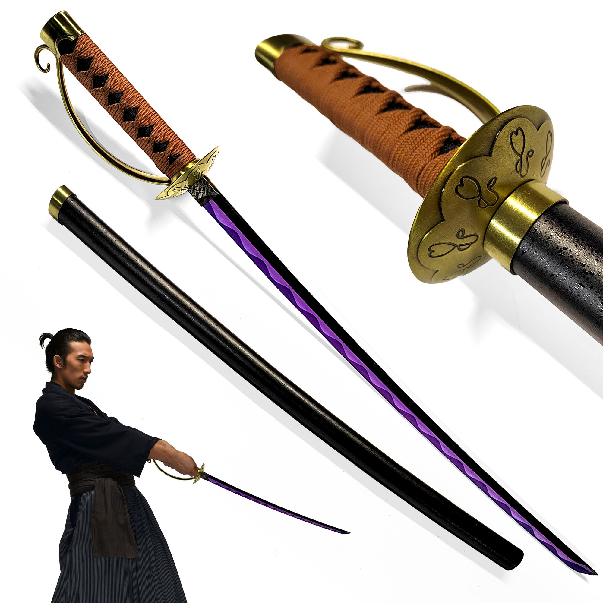 One Piece - Gol D Roger -  Ace Sword with Sheath (Golden Handle)