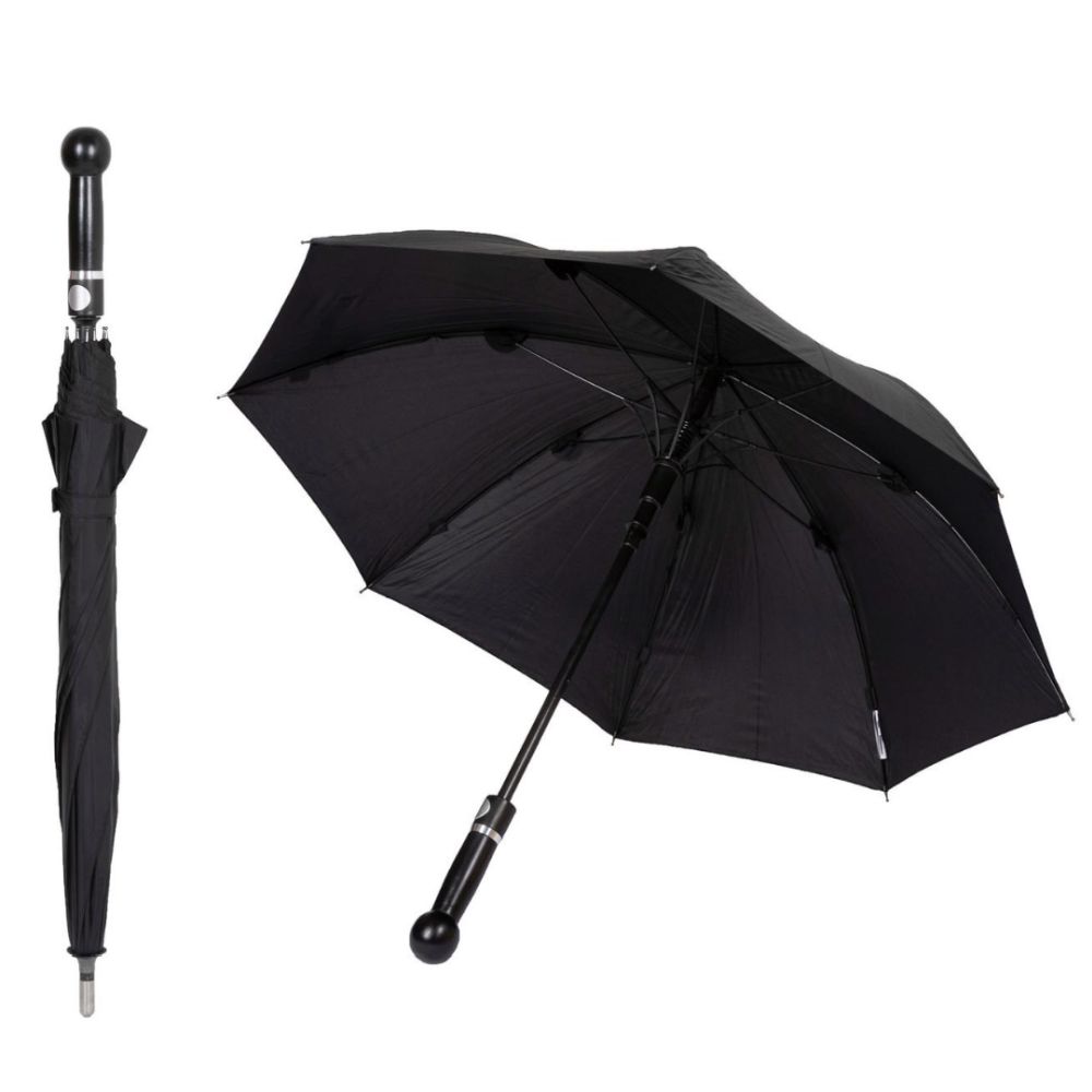 Safety umbrella "XXL extra long" knob handle, Mahogany