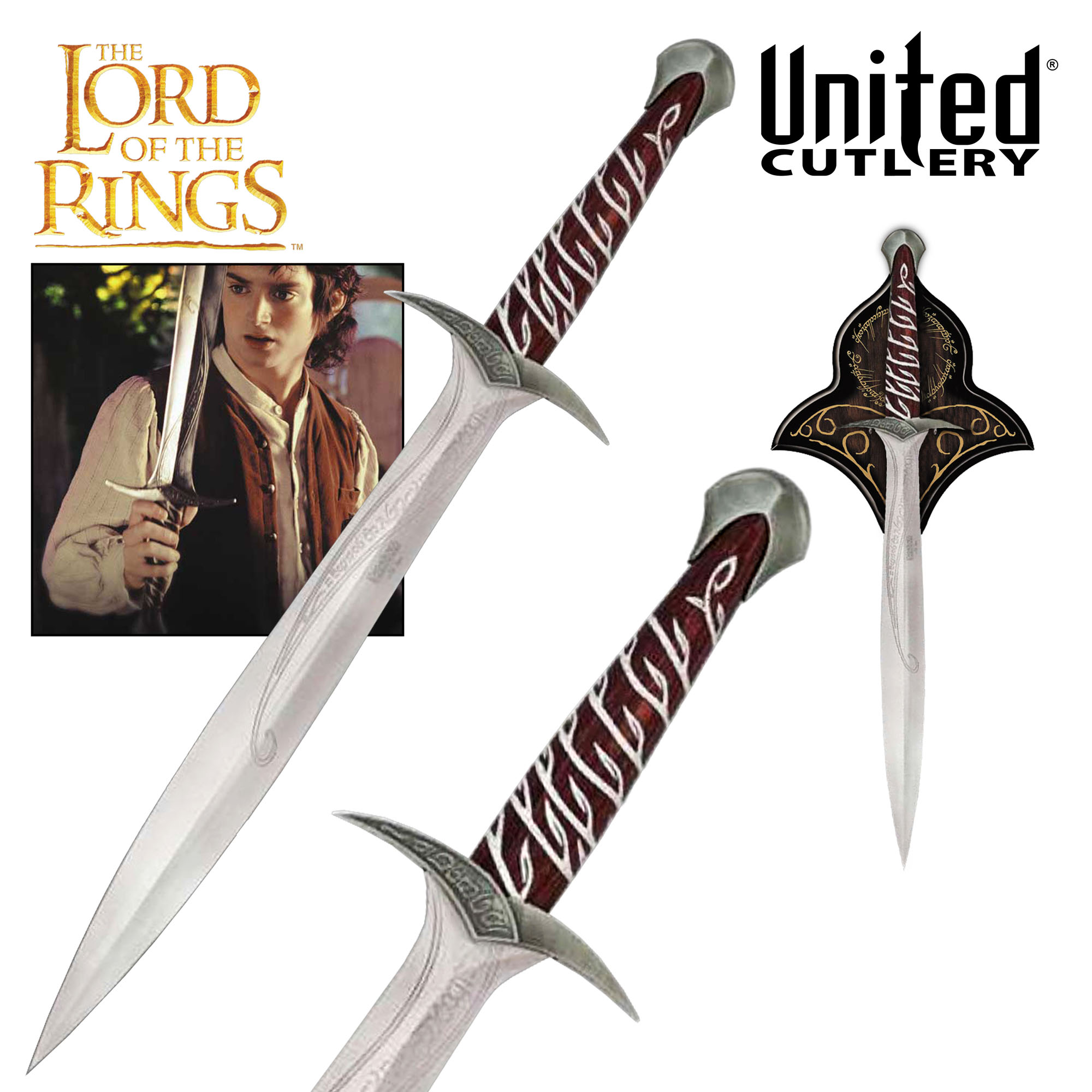 The Lord of the Rings - Sting Sword with Wall Plaque