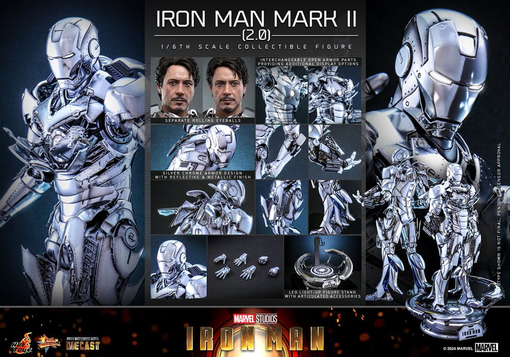 Iron Man Actionfigur 1/6 Iron Man Mark II (2.0) 33 cm