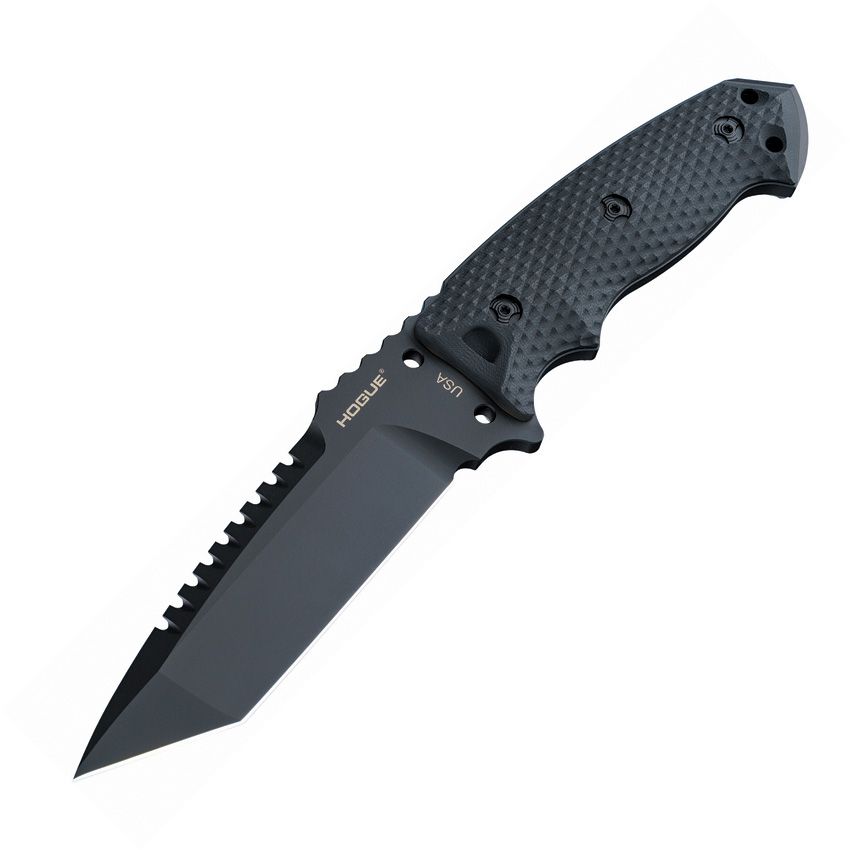 EX-F01 Tanto Fixed Blade - Solid Black G10
