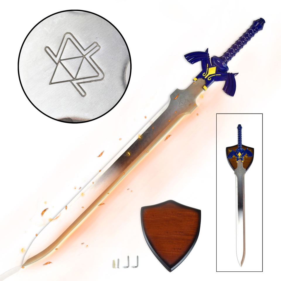 Link Master Sword Zelda Twilight Princess Sword blue with Plaque