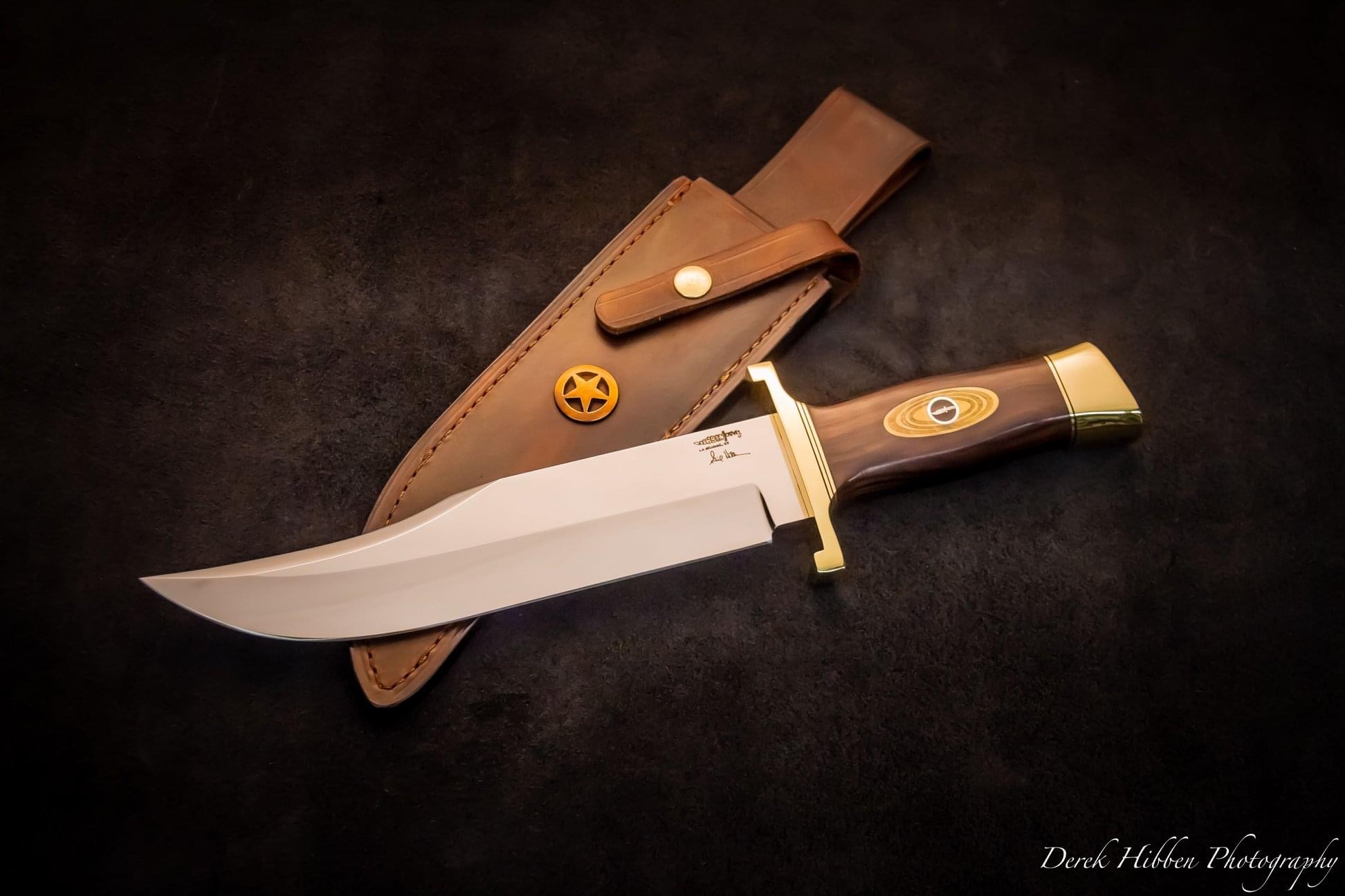 Hibben Southern Bowie Knife with Hibben Knives pin set in handle