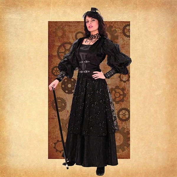 Empire Frauen Steampunk Robe, Größe M
