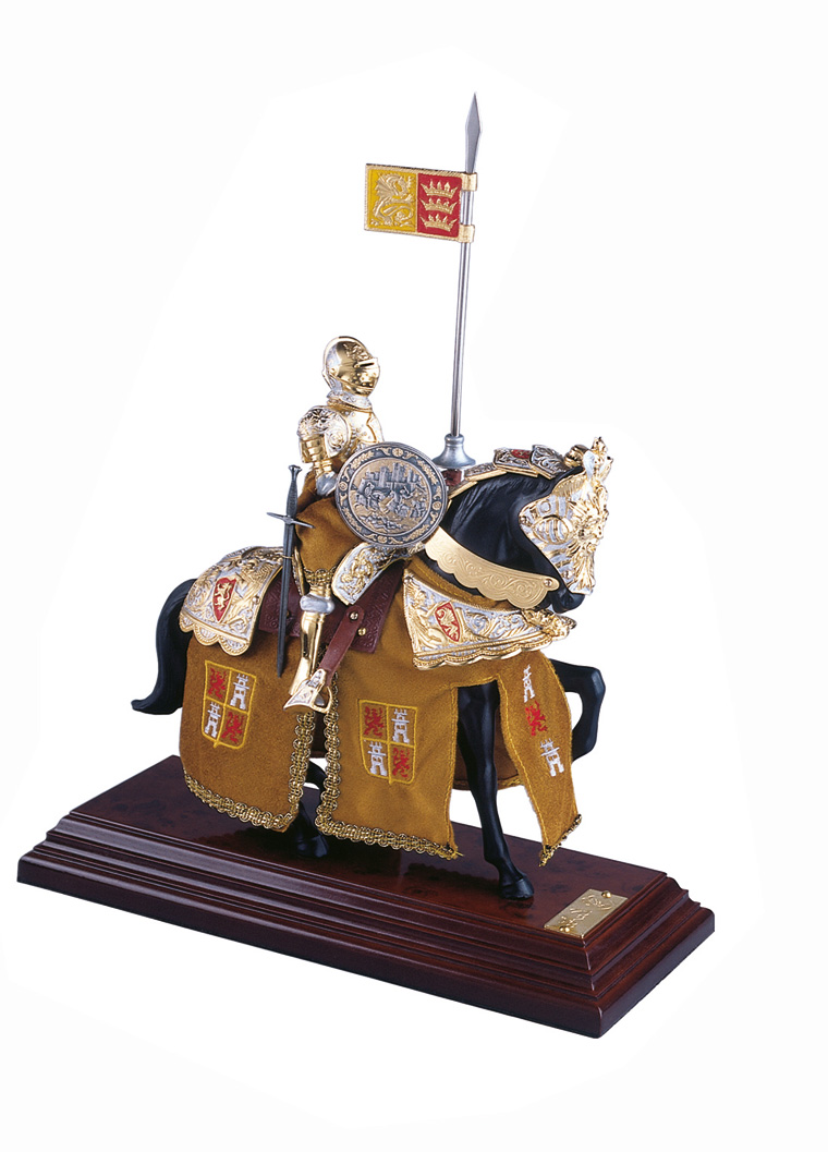 Mounted English Knight of King Arthur in Suit of Armor