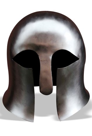 Früher griechisch-korinthischer Helm - verzinnter Stahl