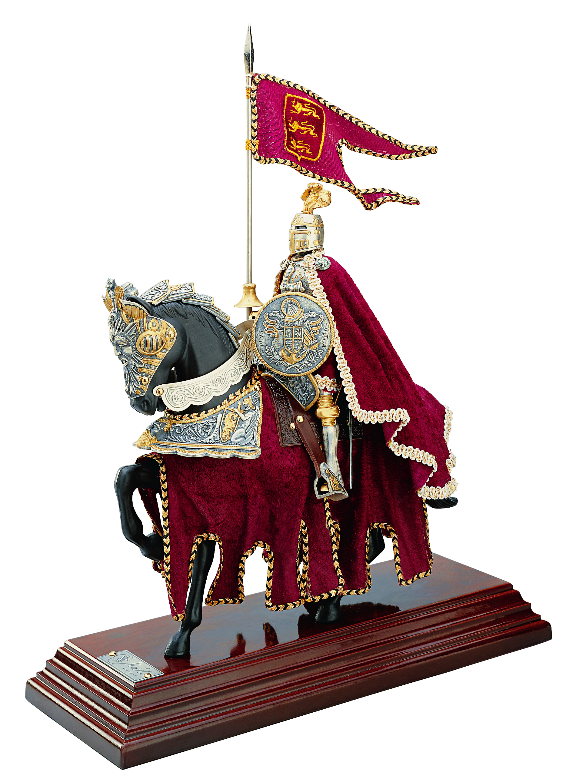 Miniature Knight King Lionheart on Horse 