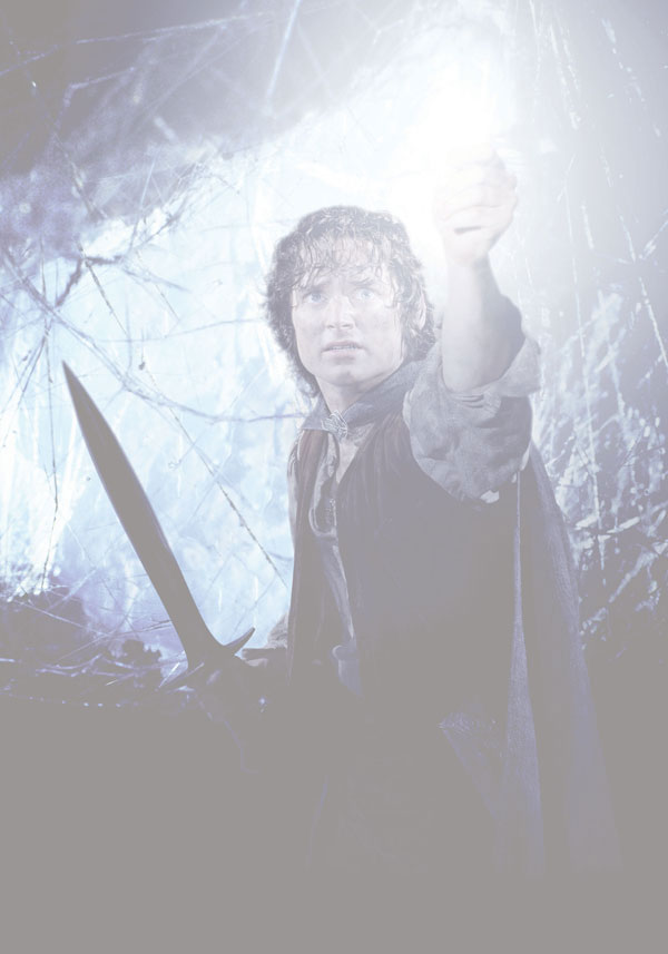Der Herr der Ringe - Schwert Stich mit Wandschild von Frodo Beutlin