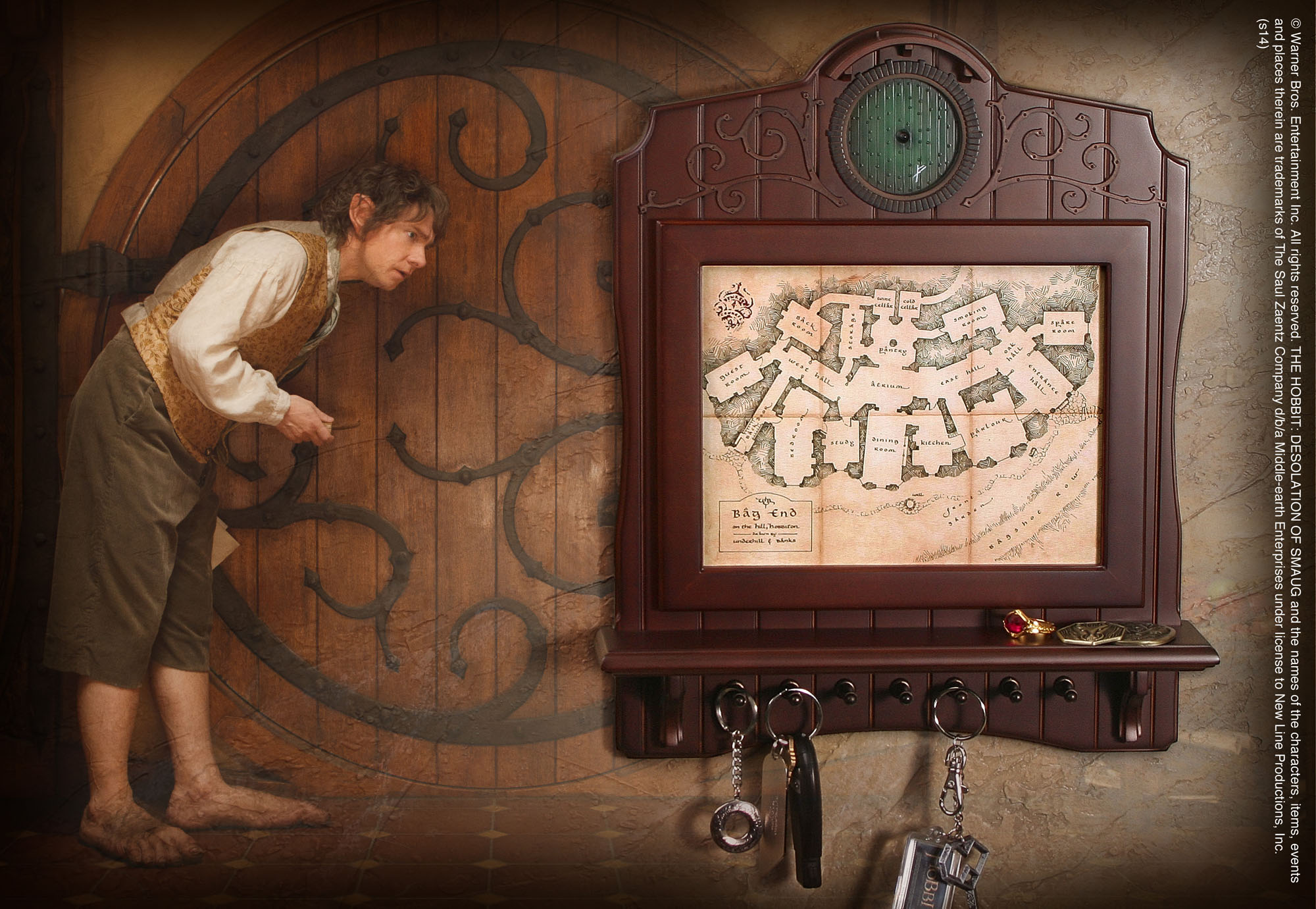 Der Hobbit Schlüsselbrett Die Karte von Beutelsend