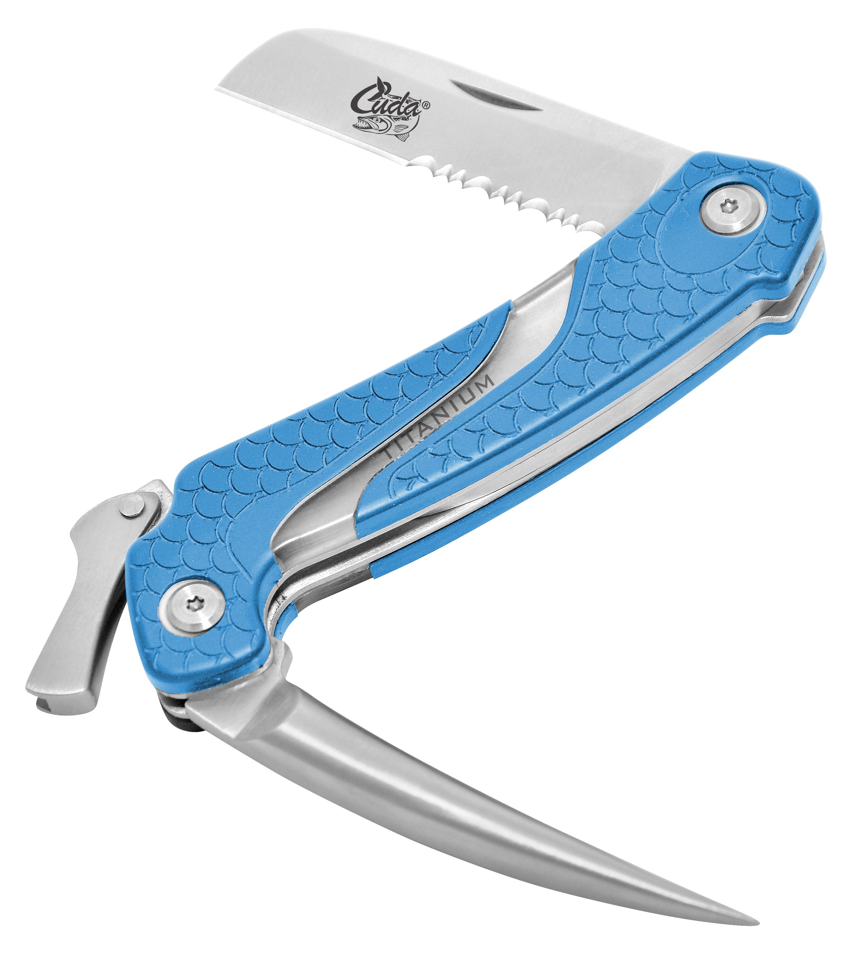 Cuda Titanium Bonded Marlin Spike Folding Knife