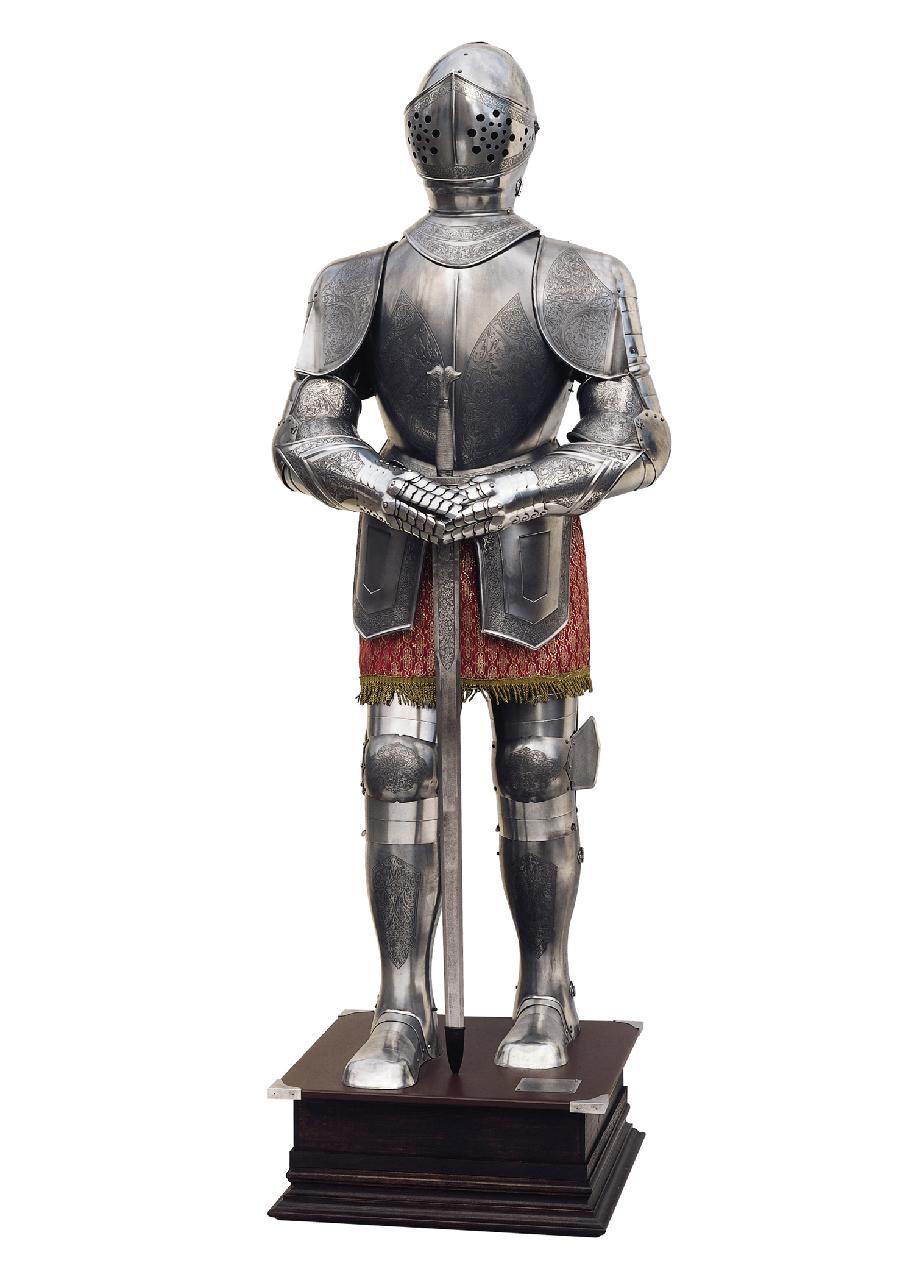 Armor from the 16th century, engraving 