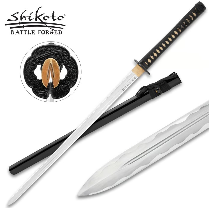 Shikoto Longquan Master zweischneidiges Schwert mit Scheide