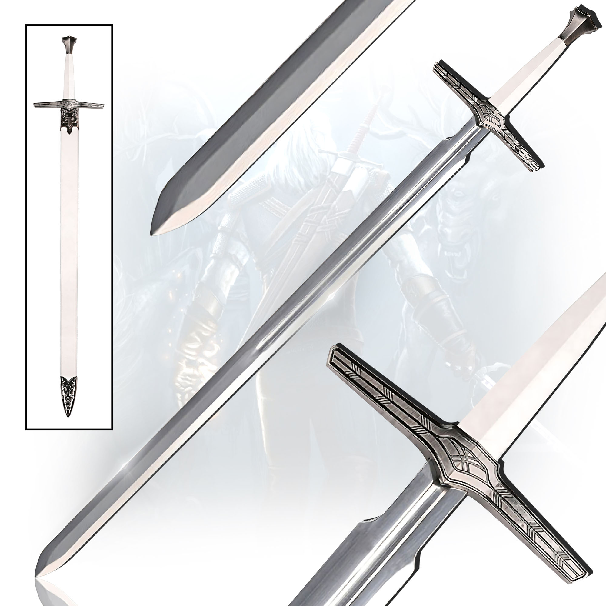Witcher - silver sword with scabbard, Netflix version