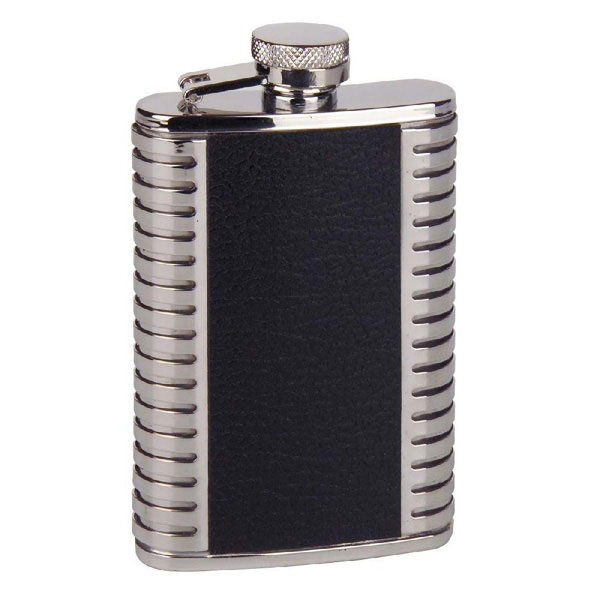 Hip Flask Leather/Stainless Steel 100 ml
