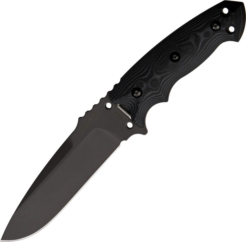 EX-F01 Knife, G10 Black G-Mascus Handles, MOLLE Sheath