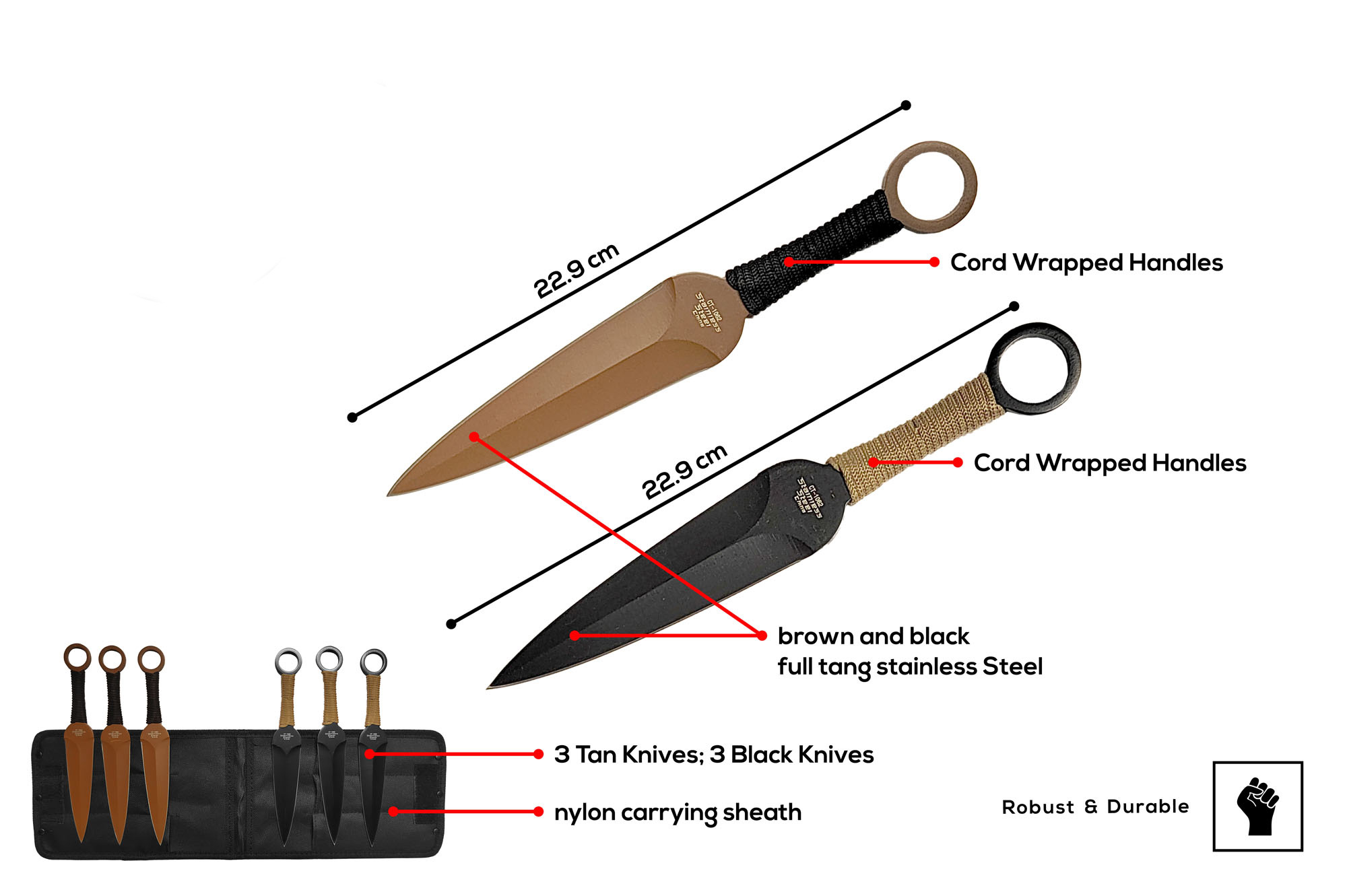 6 Throwing Knives