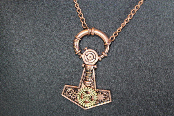 Steampunk Pendant with Necklace - Anchor, bronze