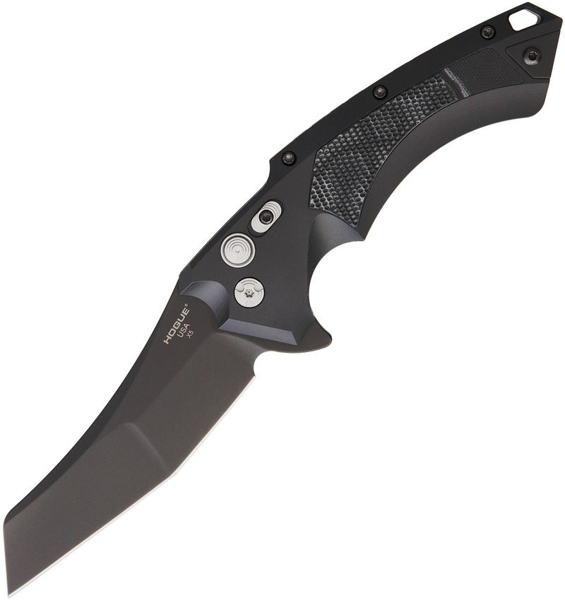 X5 Black CPM-154 Modified Wharncliffe Blade, Black Aluminum Handle