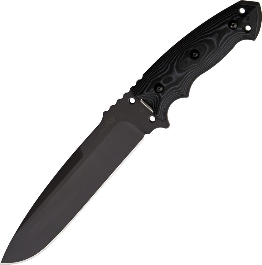 EX-F01 Knife, G10 Black G-Mascus Handles, MOLLE Sheath