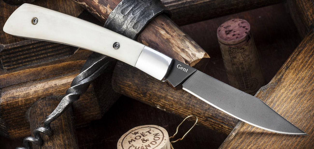 Gent Messer mit Gleitgelenk 440C mit schwarzem Ti