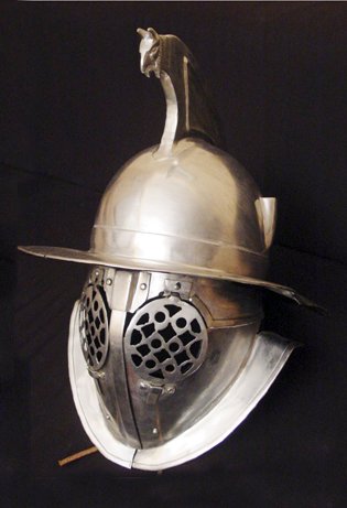 Thraex Helm - verzinnter Stahl
