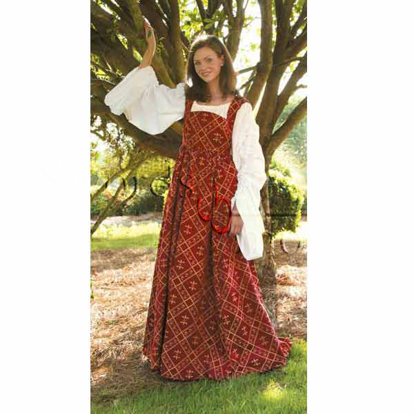 Fleur de Lis Dress, red, size L/XL