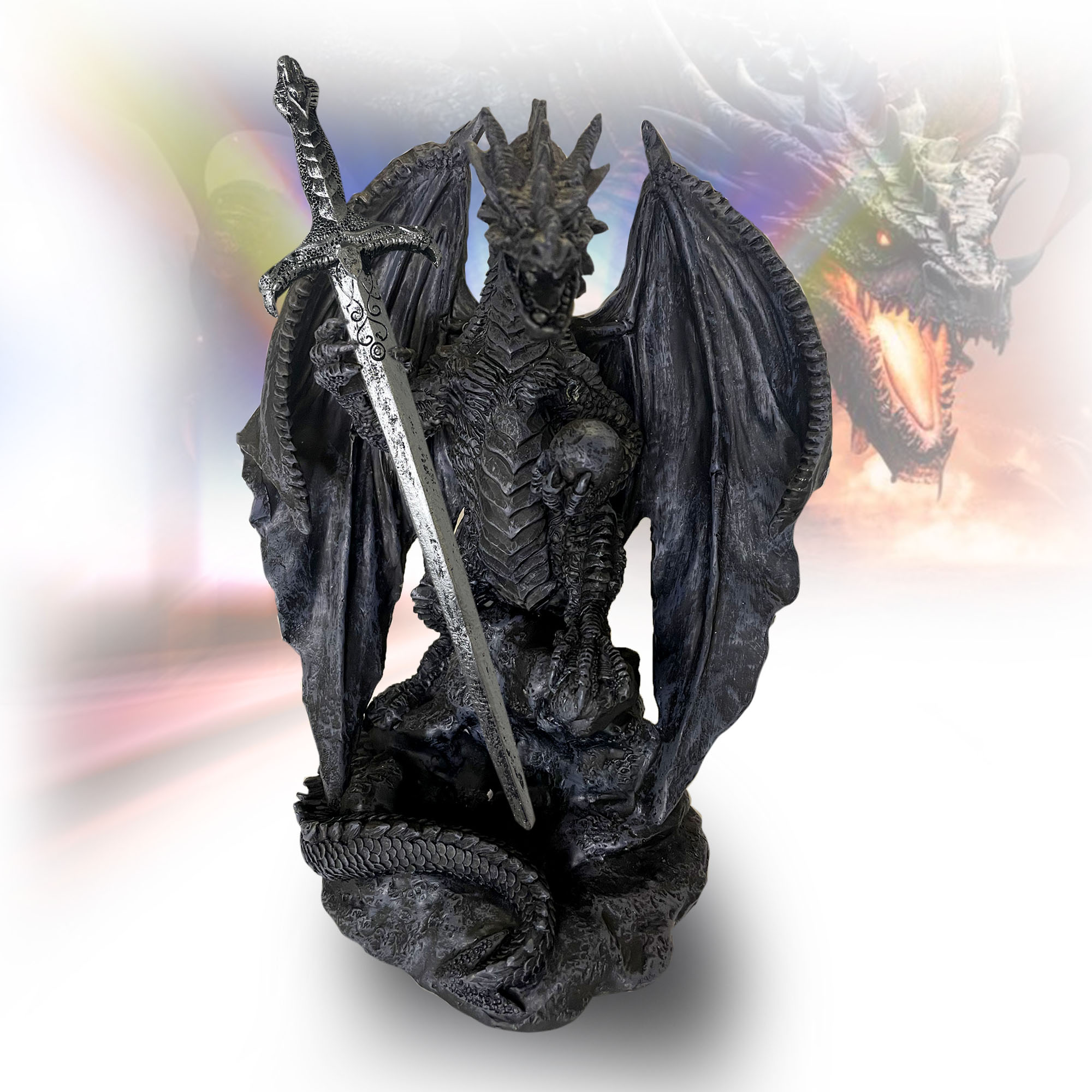 Dragon with sword made of Resin
