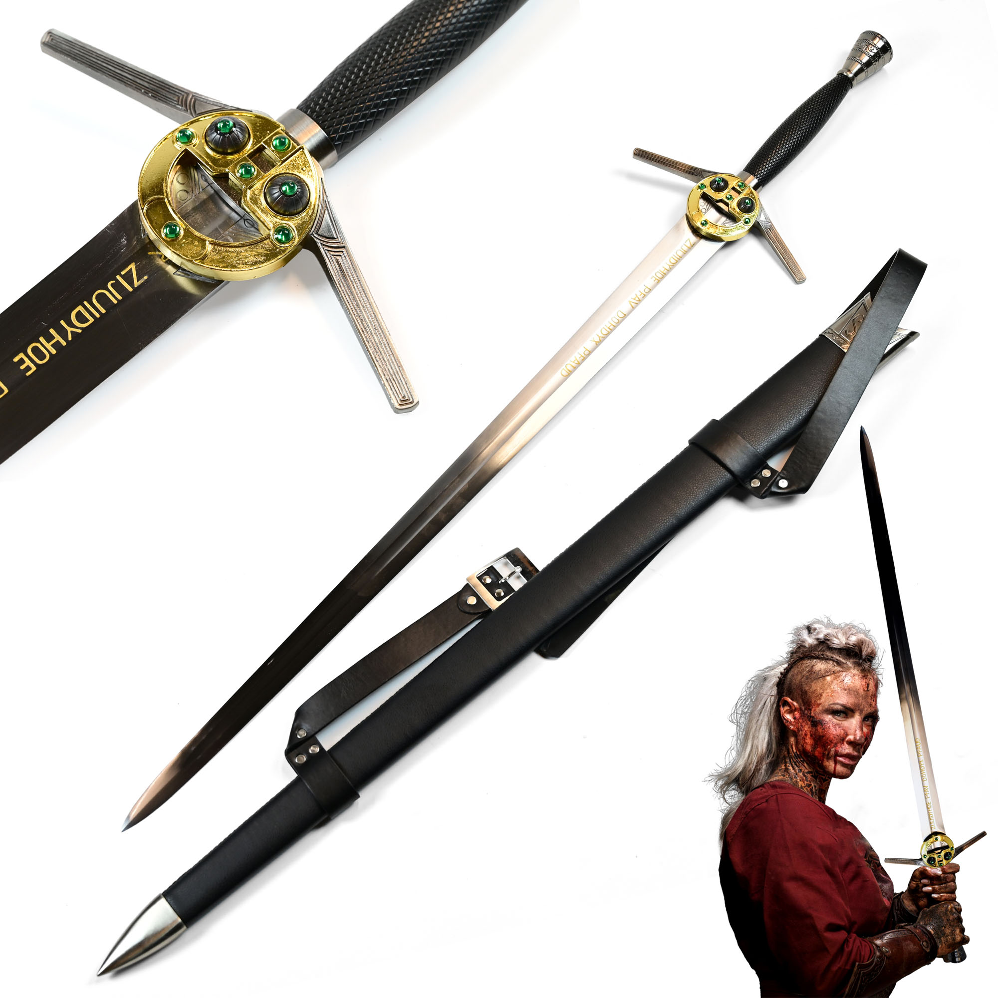 Witcher - Stahl Schwert mit Scheide - handgeschmiedet, Netflix Version