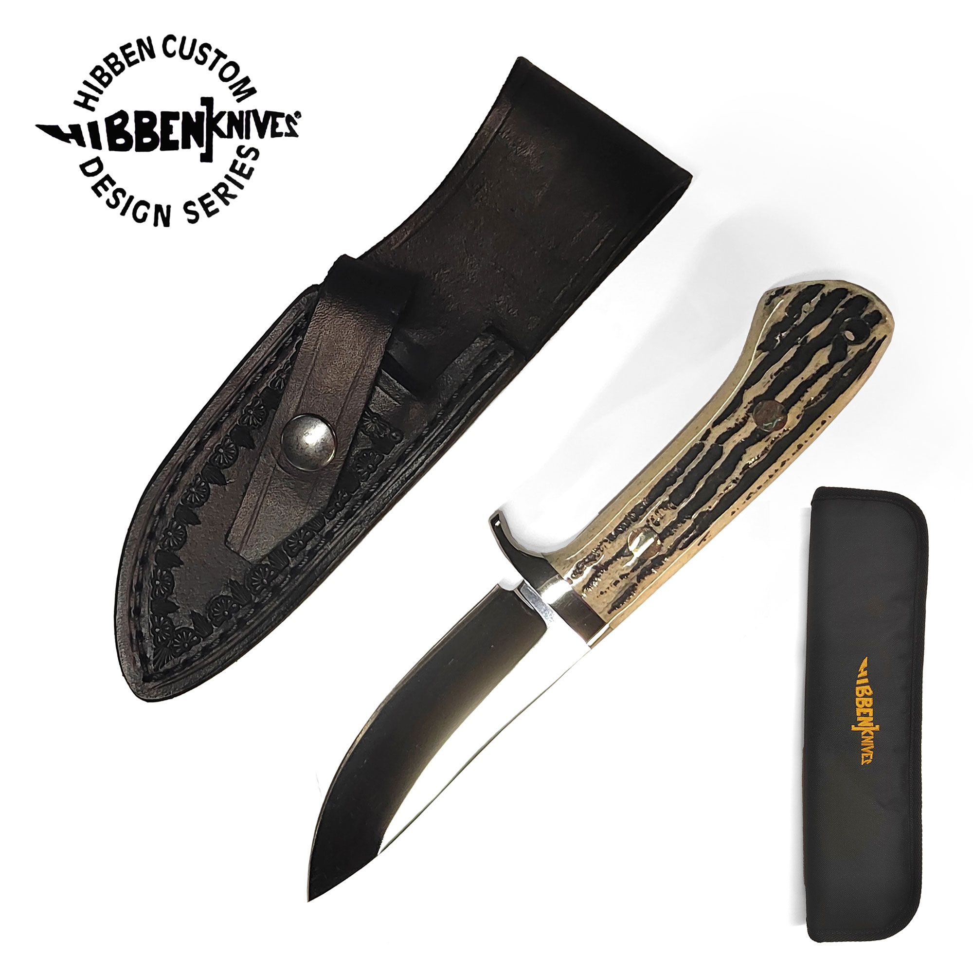 Hibben Gil's hunting knife with stag horn handle