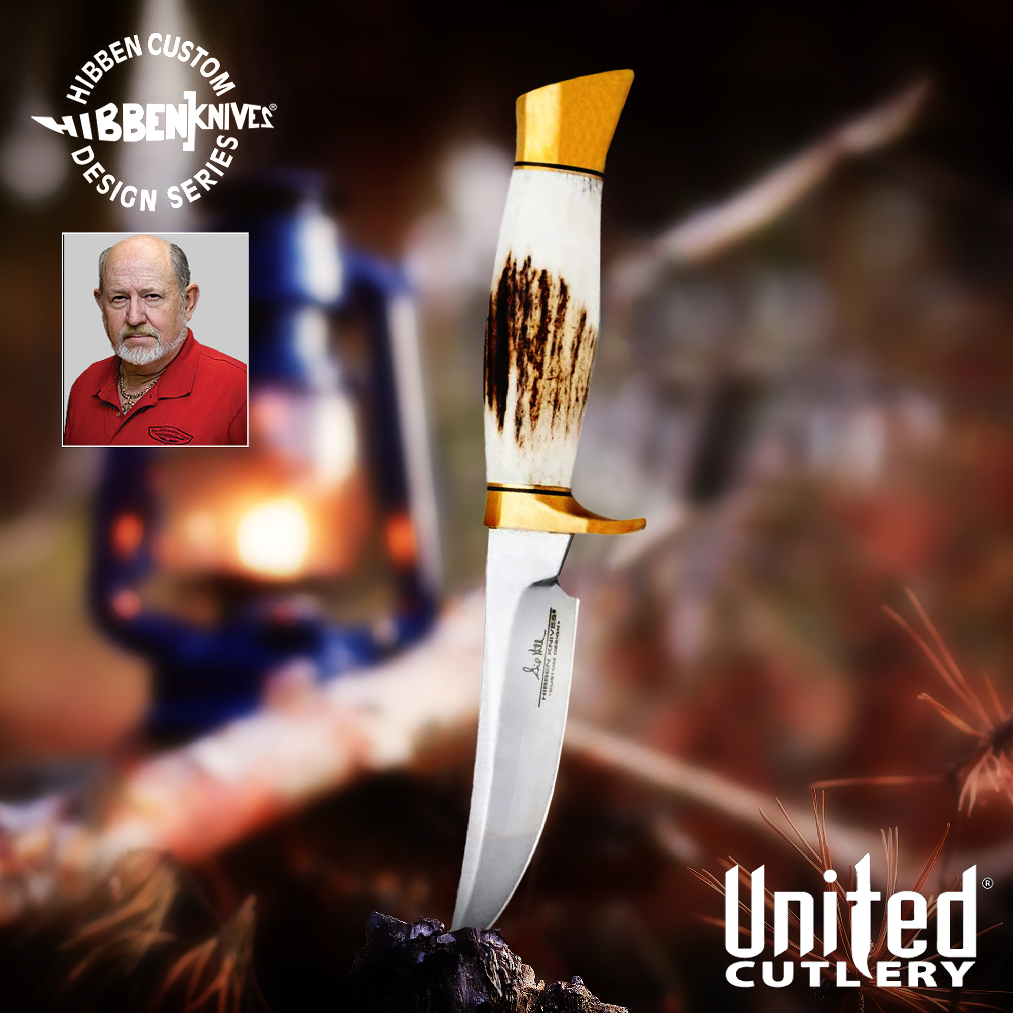 Gil Hibben Whitetail Skinner Knife And Sheath – German Steel Blade