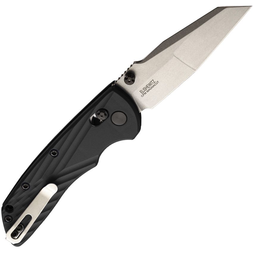 Deka ABLE, CPM-MagnaCut Stonewashed Modified Wharncliffe Blade, Black Polymer Handle