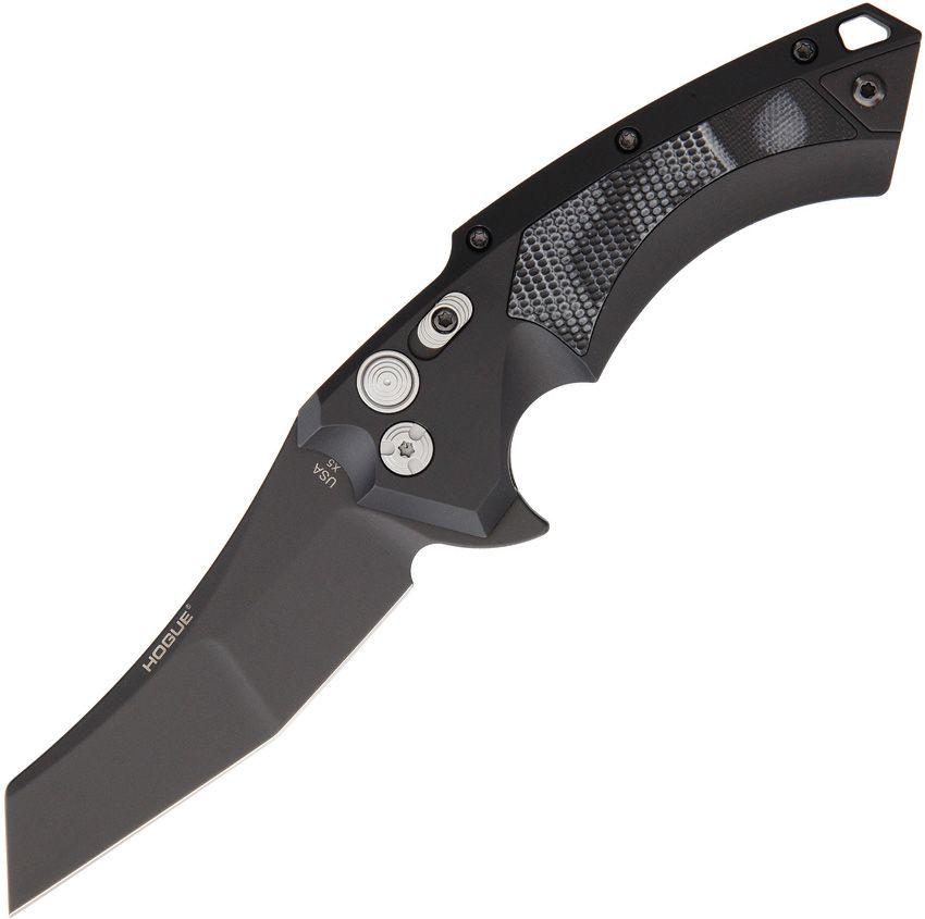 X5 Black CPM-154 Modified Wharncliffe Blade, Black Aluminum Handles
