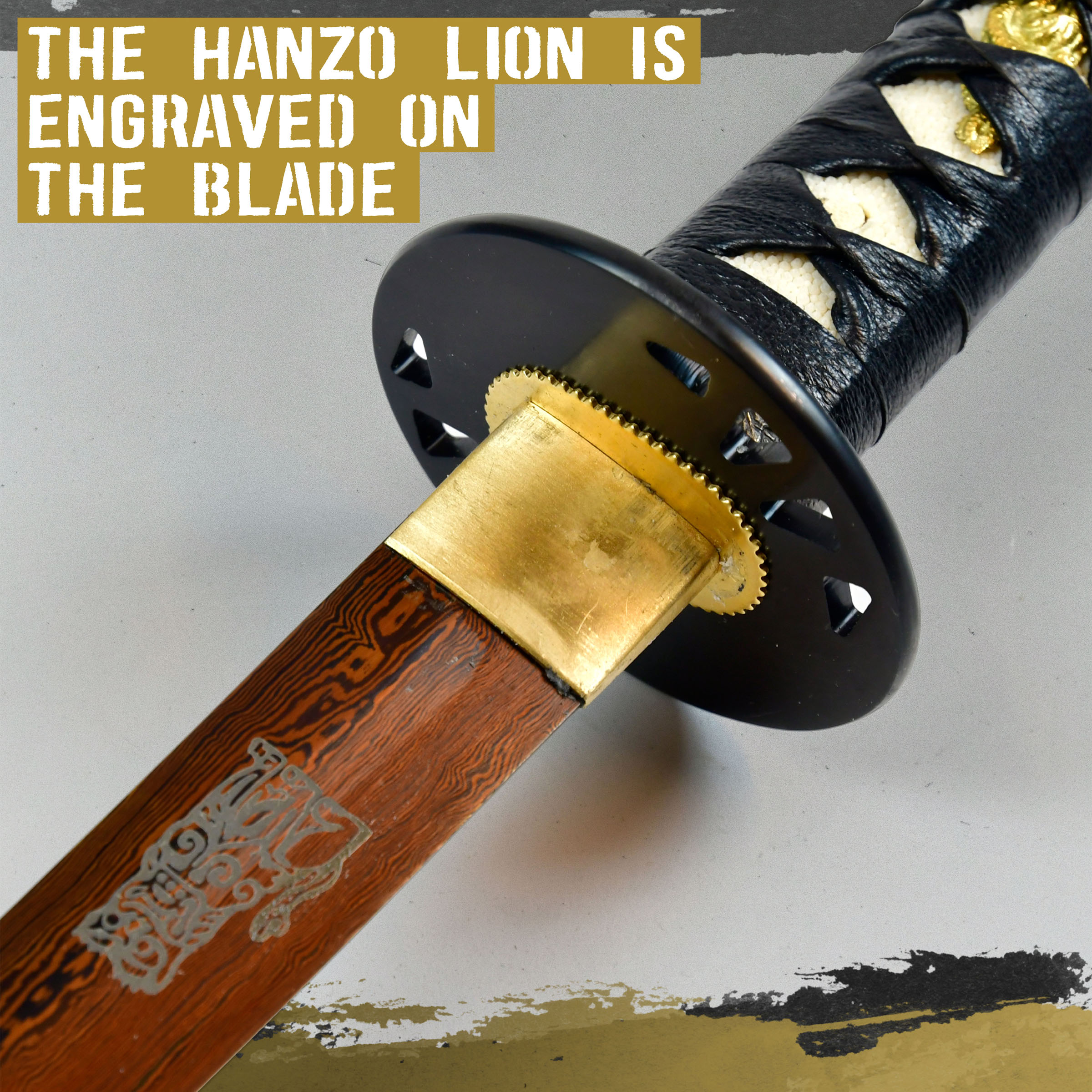 Kill Bill - Hattori Hanzo sword - handforged & folded, Set - Blood Damascus Edition