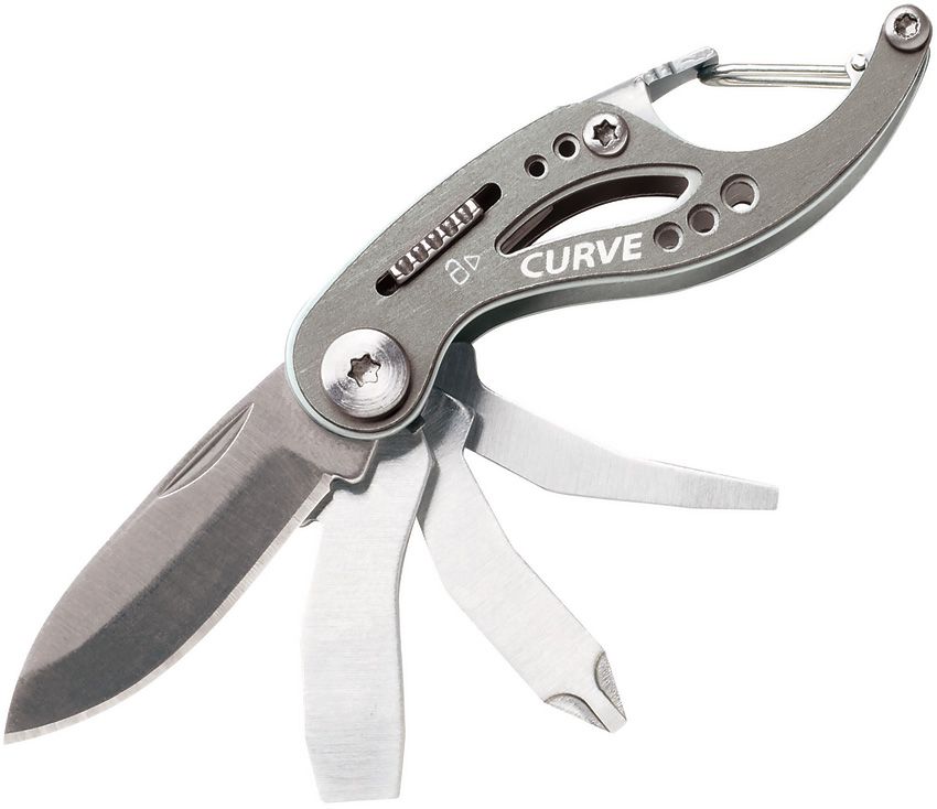 Curve (Grau) Mini-Multitool in Schlüsselanhängergröße