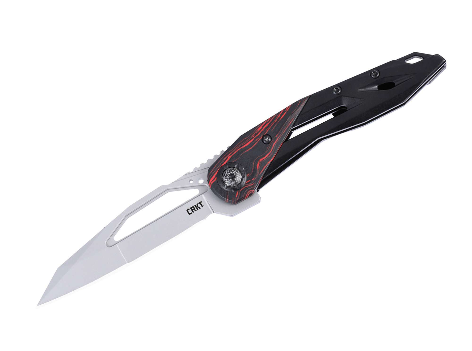 Nucleus 12C27 Steel & G10 Red & Black