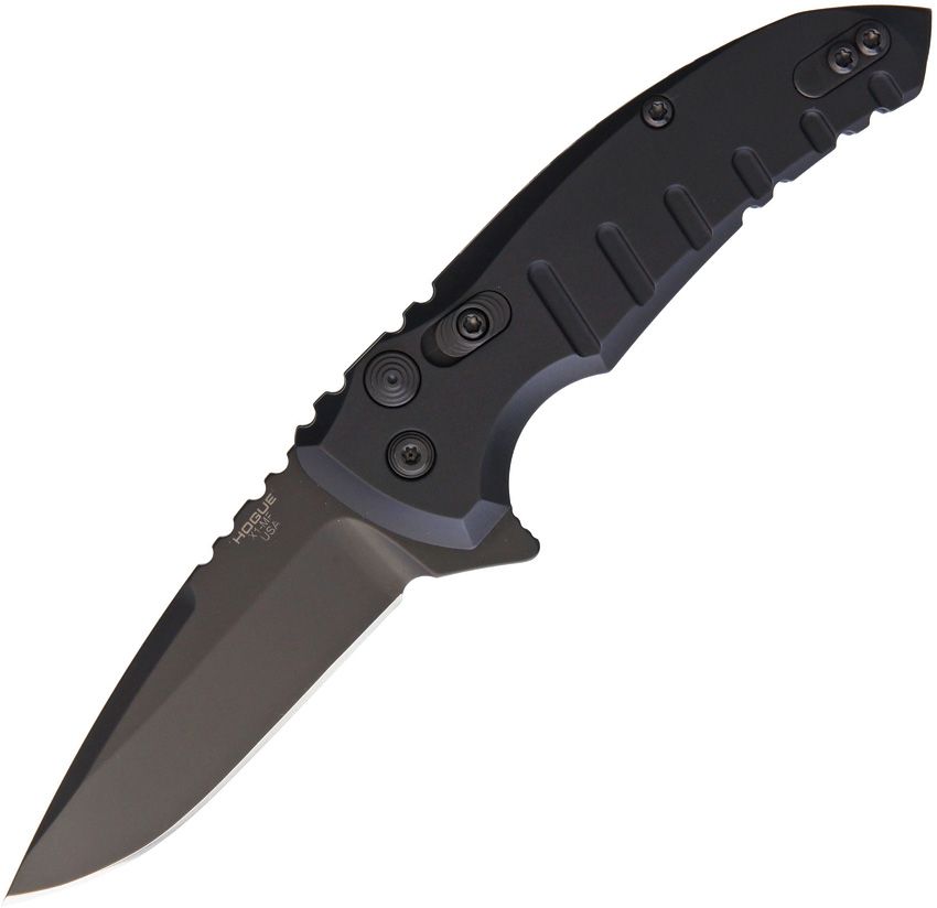 X1-Microflip, CPM-154 Black Cerakoted Blade, Black Aluminum Handle