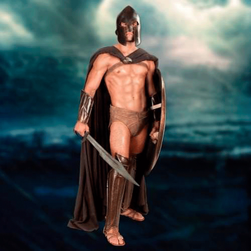 Spartanischer Umhang, schwarz