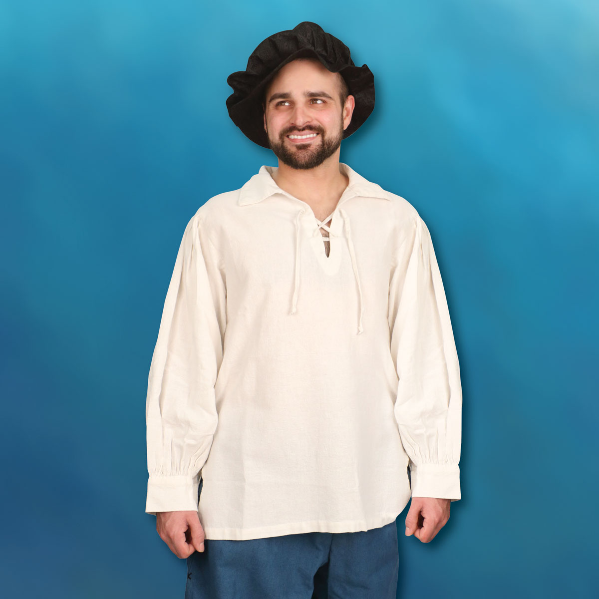 Hand-Stitched Men’s Renaissance Shirt, Size XL