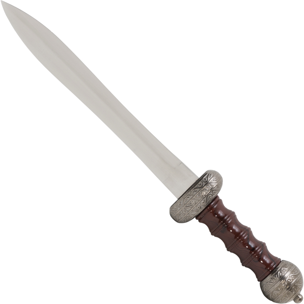 Roman dagger silver / brown with scabbard 