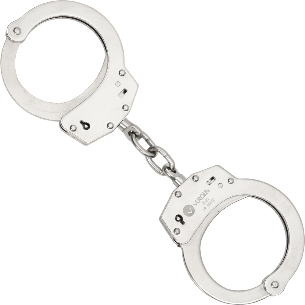 Handcuff, nickel-plated