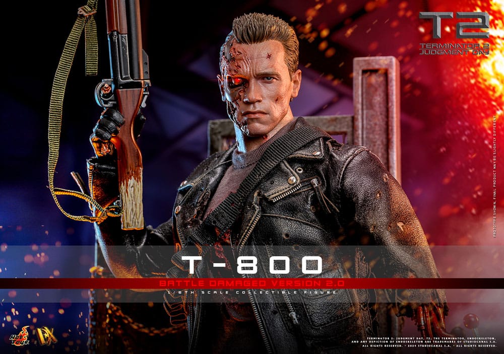 Terminator 2 Movie Masterpiece Actionfigur 1/6 T-800 Battle Damaged Version 2.0 32 cm